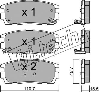 Fri.Tech. 795.0 - Kit pastiglie freno, Freno a disco autozon.pro