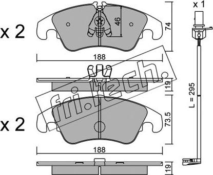 Fri.Tech. 791.4W - Kit pastiglie freno, Freno a disco autozon.pro