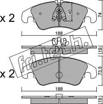 Fri.Tech. 791.4 - Kit pastiglie freno, Freno a disco autozon.pro