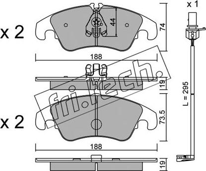 Fri.Tech. 791.0W - Kit pastiglie freno, Freno a disco autozon.pro