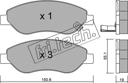 Fri.Tech. 793.0 - Kit pastiglie freno, Freno a disco autozon.pro