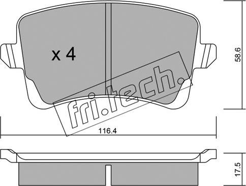 Fri.Tech. 792.0 - Kit pastiglie freno, Freno a disco autozon.pro