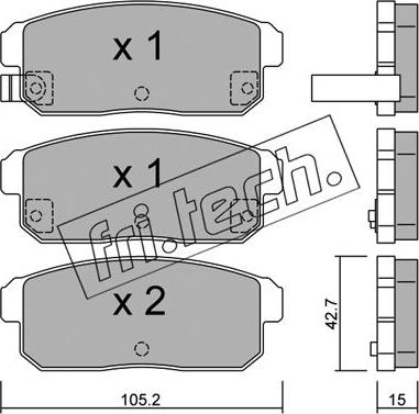 Fri.Tech. 749.0 - Kit pastiglie freno, Freno a disco autozon.pro