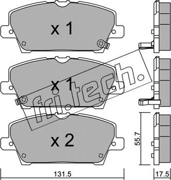 Fri.Tech. 744.0 - Kit pastiglie freno, Freno a disco autozon.pro