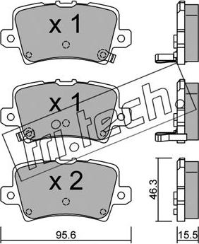 Fri.Tech. 745.0 - Kit pastiglie freno, Freno a disco autozon.pro