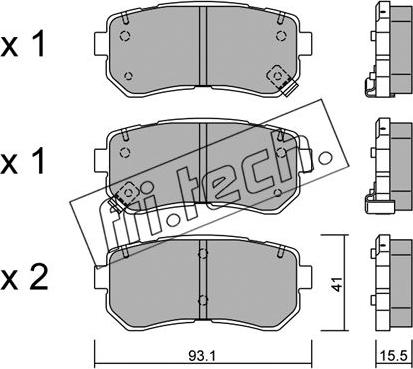 Fri.Tech. 741.0 - Kit pastiglie freno, Freno a disco autozon.pro