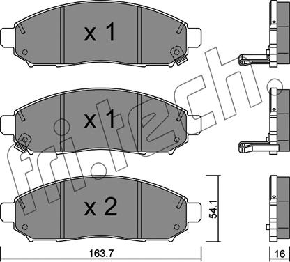 Fri.Tech. 759.1 - Kit pastiglie freno, Freno a disco autozon.pro