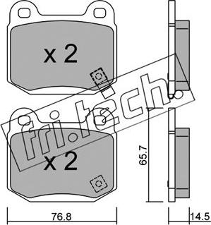 Fri.Tech. 755.0 - Kit pastiglie freno, Freno a disco autozon.pro