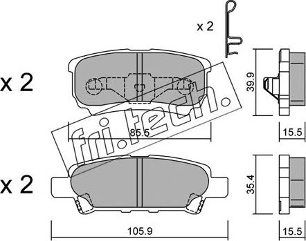 Fri.Tech. 753.0 - Kit pastiglie freno, Freno a disco autozon.pro