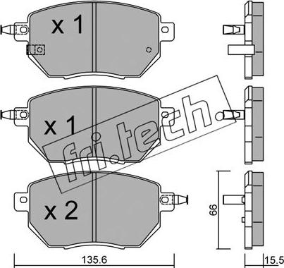 Fri.Tech. 757.0 - Kit pastiglie freno, Freno a disco autozon.pro