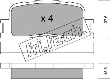 Fri.Tech. 769.0 - Kit pastiglie freno, Freno a disco autozon.pro