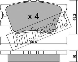 Fri.Tech. 765.0 - Kit pastiglie freno, Freno a disco autozon.pro