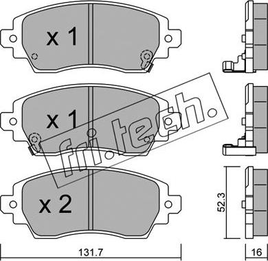 Fri.Tech. 766.0 - Kit pastiglie freno, Freno a disco autozon.pro