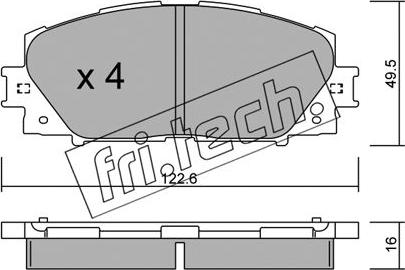 Fri.Tech. 761.1 - Kit pastiglie freno, Freno a disco autozon.pro