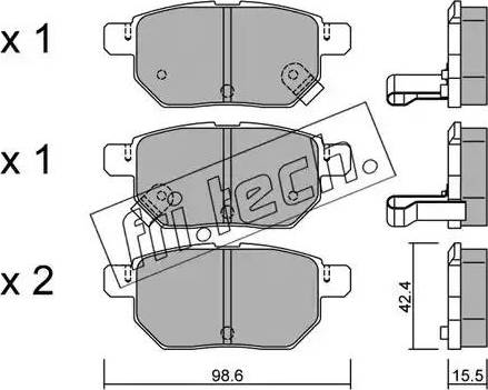 Fri.Tech. 762.1 - Kit pastiglie freno, Freno a disco autozon.pro