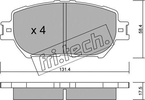 Fri.Tech. 767.0 - Kit pastiglie freno, Freno a disco autozon.pro