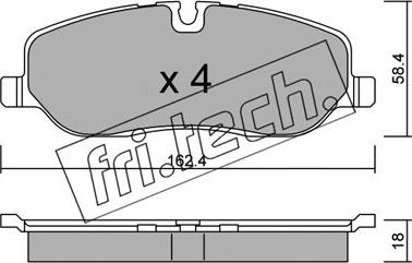 Fri.Tech. 709.0 - Kit pastiglie freno, Freno a disco autozon.pro