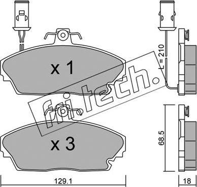 Fri.Tech. 705.0 - Kit pastiglie freno, Freno a disco autozon.pro