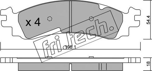 Fri.Tech. 702.0 - Kit pastiglie freno, Freno a disco autozon.pro