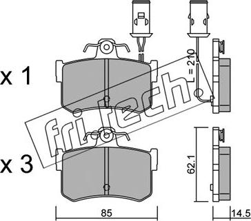 Fri.Tech. 707.0 - Kit pastiglie freno, Freno a disco autozon.pro