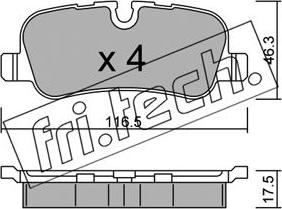 Fri.Tech. 710.0 - Kit pastiglie freno, Freno a disco autozon.pro