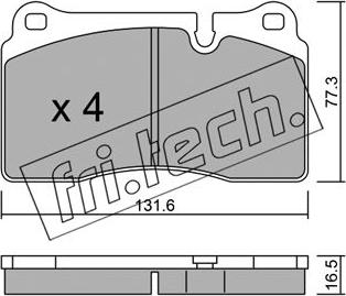 Fri.Tech. 711.0 - Kit pastiglie freno, Freno a disco autozon.pro