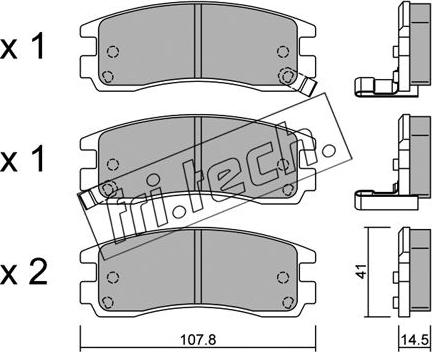 Fri.Tech. 713.0 - Kit pastiglie freno, Freno a disco autozon.pro