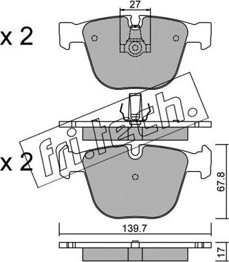 Fri.Tech. 789.9 - Kit pastiglie freno, Freno a disco autozon.pro