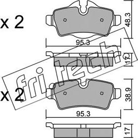 Fri.Tech. 785.0 - Kit pastiglie freno, Freno a disco autozon.pro