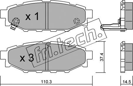 Fri.Tech. 780.0 - Kit pastiglie freno, Freno a disco autozon.pro