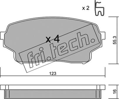 Fri.Tech. 781.0 - Kit pastiglie freno, Freno a disco autozon.pro