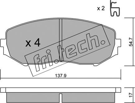 Fri.Tech. 782.0 - Kit pastiglie freno, Freno a disco autozon.pro