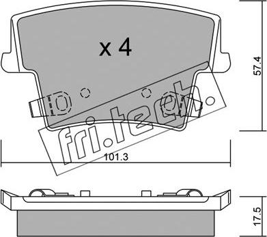 Fri.Tech. 734.0 - Kit pastiglie freno, Freno a disco autozon.pro