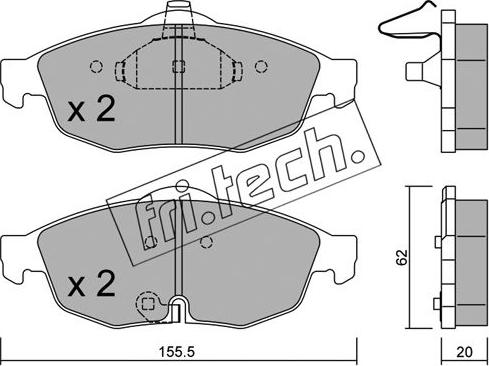 Fri.Tech. 731.0 - Kit pastiglie freno, Freno a disco autozon.pro