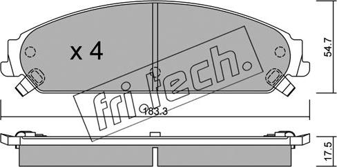 Fri.Tech. 733.0 - Kit pastiglie freno, Freno a disco autozon.pro