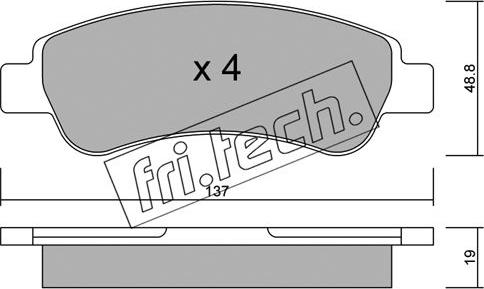 Fri.Tech. 726.0 - Kit pastiglie freno, Freno a disco autozon.pro