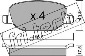 Fri.Tech. 720.0 - Kit pastiglie freno, Freno a disco autozon.pro