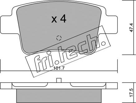 Fri.Tech. 721.0 - Kit pastiglie freno, Freno a disco autozon.pro