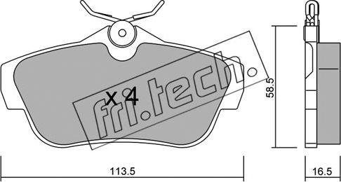 Fri.Tech. 728.0 - Kit pastiglie freno, Freno a disco autozon.pro