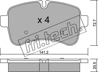 Fri.Tech. 727.0 - Kit pastiglie freno, Freno a disco autozon.pro