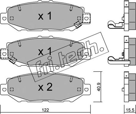 Fri.Tech. 775.0 - Kit pastiglie freno, Freno a disco autozon.pro