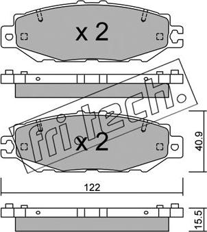 Fri.Tech. 775.1 - Kit pastiglie freno, Freno a disco autozon.pro