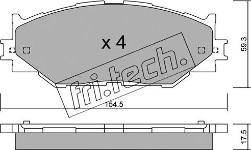 Fri.Tech. 776.0 - Kit pastiglie freno, Freno a disco autozon.pro