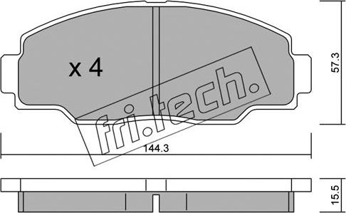 Fri.Tech. 771.0 - Kit pastiglie freno, Freno a disco autozon.pro