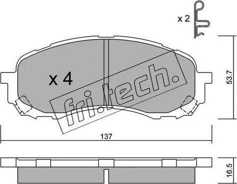 Fri.Tech. 778.0 - Kit pastiglie freno, Freno a disco autozon.pro