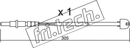 Fri.Tech. SU.098 - Contatto segnalazione, Usura past. freno / mat. d'attrito autozon.pro