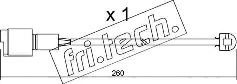 Fri.Tech. SU.074 - Contatto segnalazione, Usura past. freno / mat. d'attrito autozon.pro