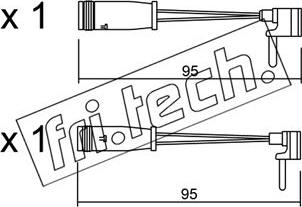 Fri.Tech. SU.159K - Contatto segnalazione, Usura past. freno / mat. d'attrito autozon.pro