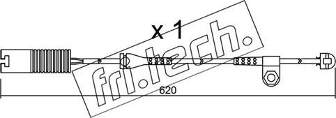 Fri.Tech. SU.154 - Contatto segnalazione, Usura past. freno / mat. d'attrito autozon.pro