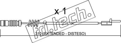 Fri.Tech. SU.162 - Contatto segnalazione, Usura past. freno / mat. d'attrito autozon.pro